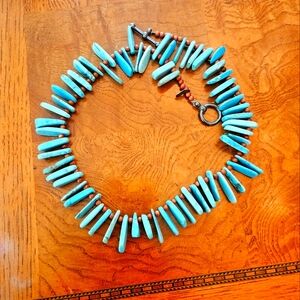 Navajo style turquoise statement necklace GY4 Etoo